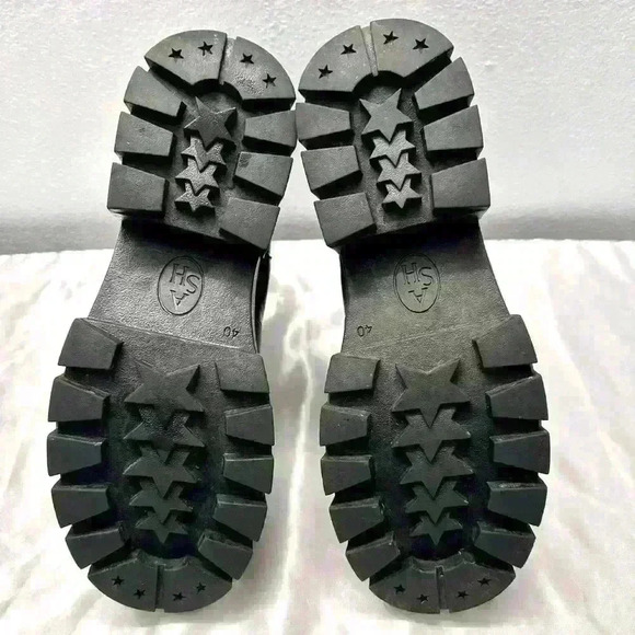 ASH Lenny‎ Studs Black Leather Chelsea Boot Size 40 - Picture 12 of 13